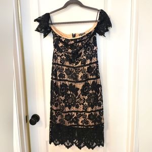 Express Lace off-the-shoulder dress